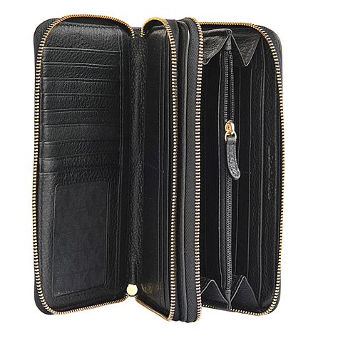 michael kors zip wallet for iphone 5|Michael Kors black zipper wallet.